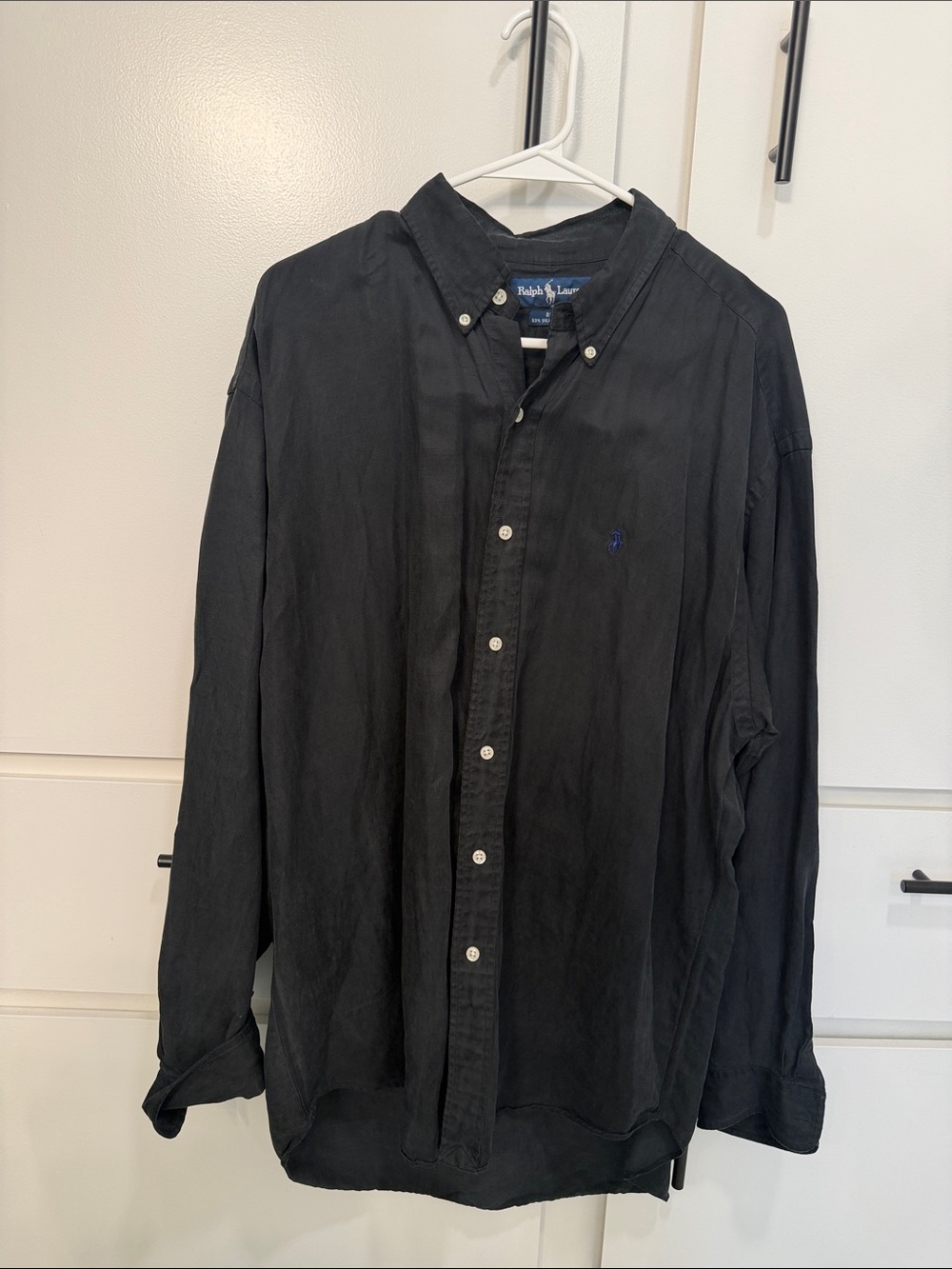 Ralph Lauren Black Long-Sleeve Button-Down Shirt